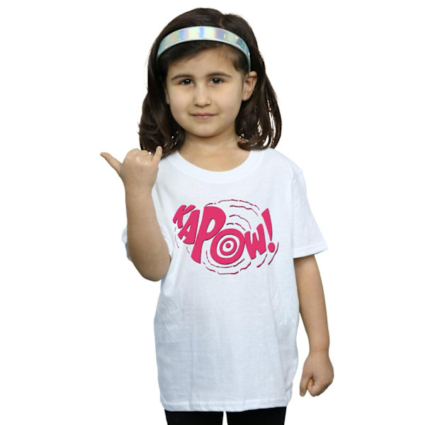 DC Comics Girls Batman TV-serie Kapow bomull T-shirt 5-6 år White 5-6 Years