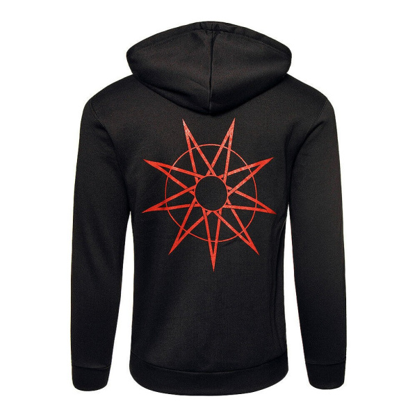 Slipknot Unisex Adult 9 Point Star Hoodie med dragkedja M Svart Black M