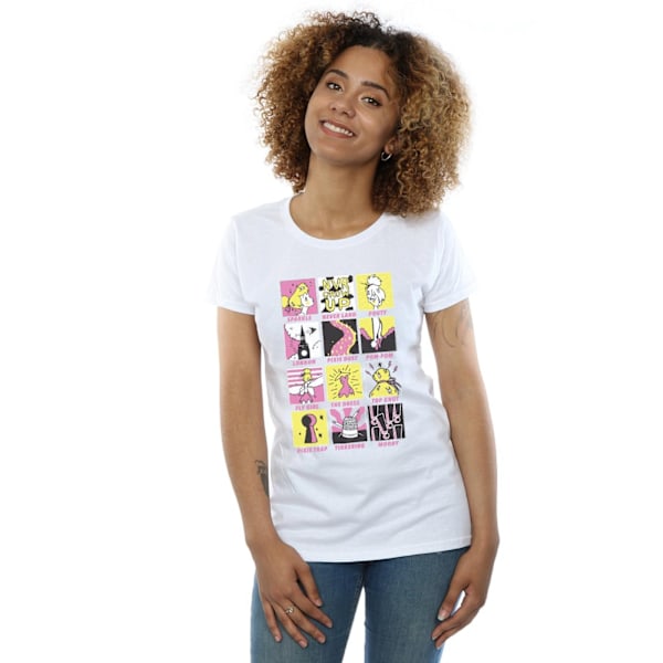 Disney Dam/Kvinnor Tinkerbell Squares Bomull T-shirt S Vit White S