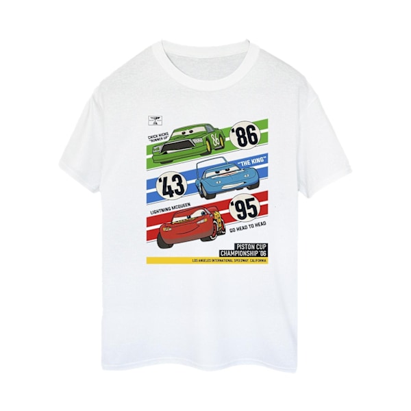 Disney Dam/Kvinnor Bilar Piston Cup Mästare Bomull Boyfriend White 5XL