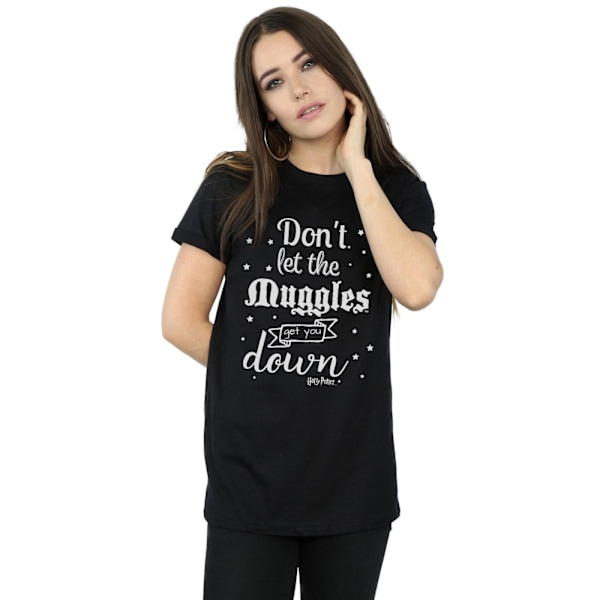 Harry Potter Dam/Kvinnor Don´t Let The Muggles Bomull Boyfrie Black L