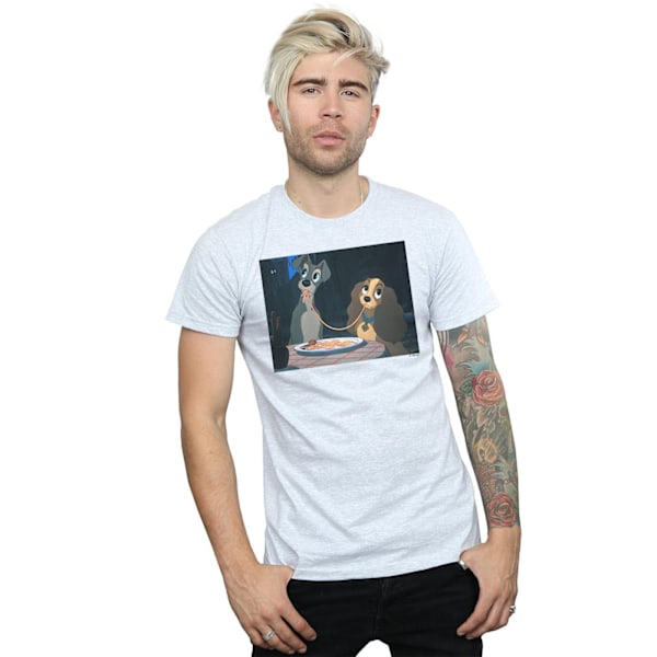 Disney Herr Lady And The Tramp Spaghetti Slurp T-Shirt 4XL Spor Sports Grey 4XL