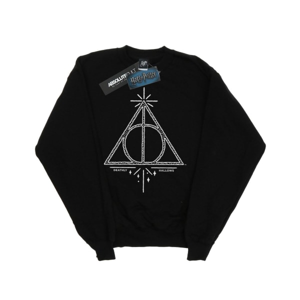 Harry Potter Flickor Dödsreliker Symbol Sweatshirt 5-6 År Black 5-6 Years