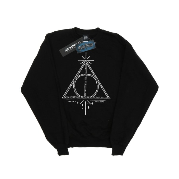 Harry Potter Girls Deathly Hallows Symbol Sweatshirt 5-6 år Black 5-6 Years