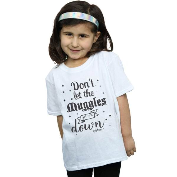 Harry Potter Girls Don´t Let The Muggles Bomull T-shirt 5-6 År White 5-6 Years