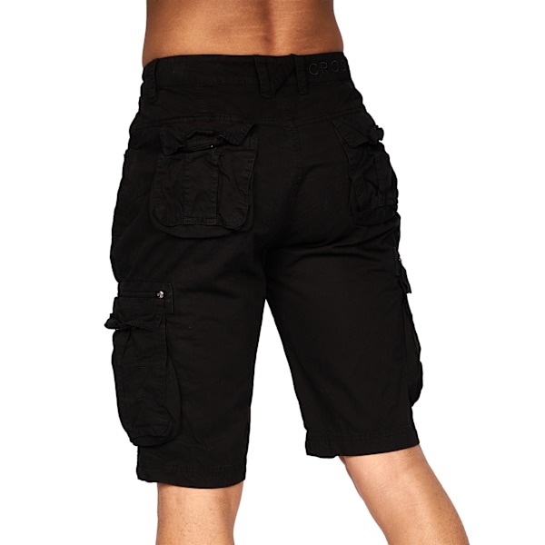 Crosshatch Mens Chaseforth Shorts 36R Svart Black 36R