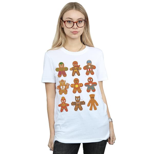Marvel Dam/Kvinnor Avengers Jul Pepparkaka Bomull Boyf Navy Blue 3XL