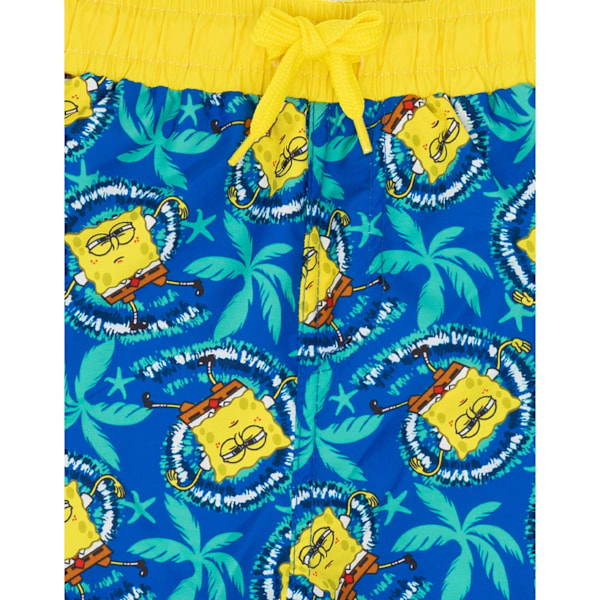 SpongeBob SquarePants Pojkar Upprepa Tryck Badshorts 8-9 År B Blue/Yellow 8-9 Years