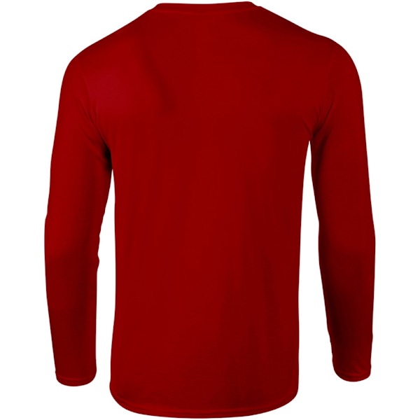 Gildan Herr Soft Style Långärmad T-shirt L Röd Red L