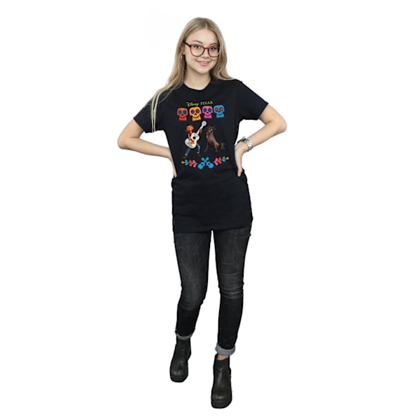 Disney Dam/Kvinnor Coco Miguel Logo Bomull Boyfriend T-shirt Black XXL
