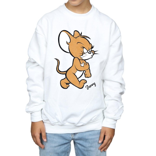 Tom och Jerry Pojkar Arg Mus Bomullströja 7-8 År Vit White 7-8 Years