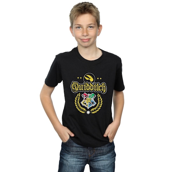 Harry Potter Quidditch Crest T-shirt för pojkar 7-8 år Svart Black 7-8 Years