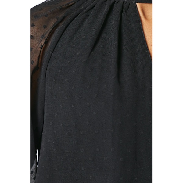 Principles Dobby Keyhole Topp för Kvinnor/Dam 14 UK Svart Black 14 UK