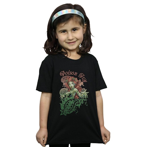 DC Comics Girls Poison Ivy Paisley Bomull T-shirt 12-13 år B Black 12-13 Years