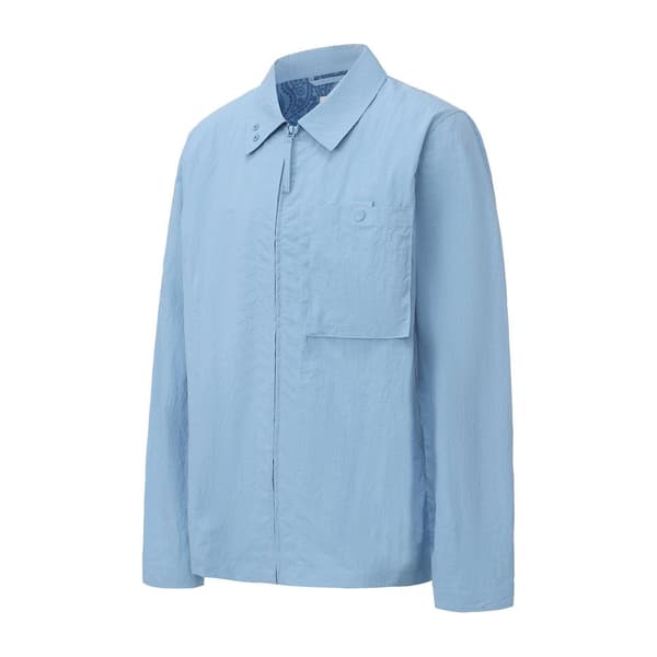 Pretty Green Herr Nylon Overshirt S Mellanblå Mid Blue S