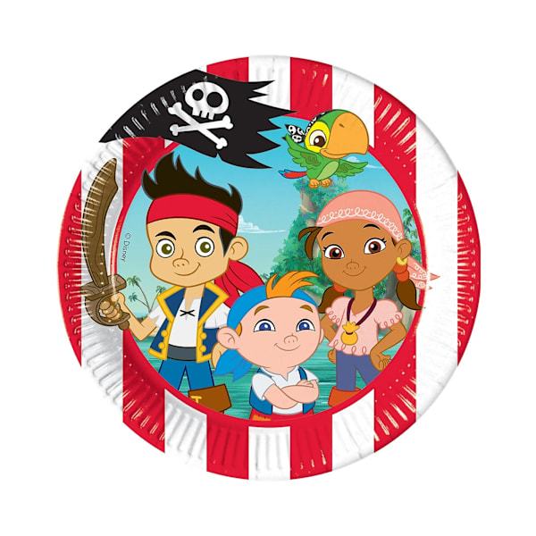 Jake och piraterna i landet Ingenstans festtallrikar (8-pack) En storlek Multicoloured One Size