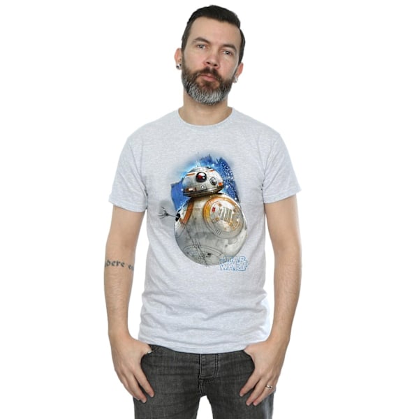Star Wars: The Last Jedi Herr BB-8 Borstad Bomull T-shirt XXL S Sports Grey XXL