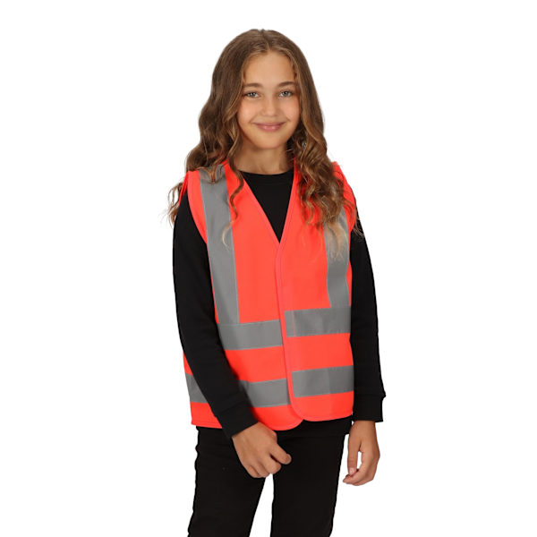 Regatta Barn/Barn Hi-Vis Väst 3-4 År Fluro Röd Fluro Red 3-4 Years