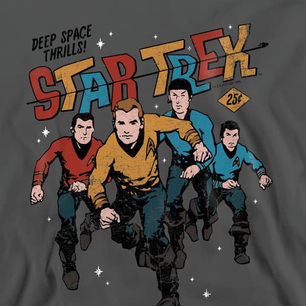 Star Trek Unisex Vuxen Deep Space Thrills Sweatshirt M Kolgrå Charcoal M