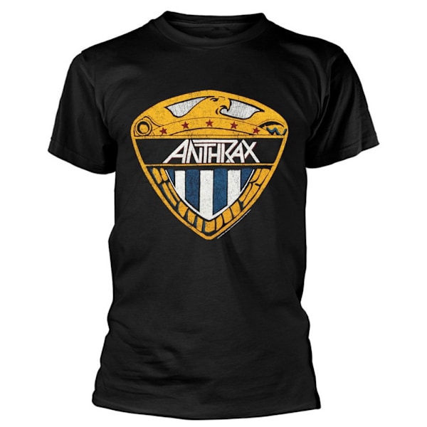 Anthrax Unisex Vuxen Eagle Shield Bomull T-shirt M Svart Black M