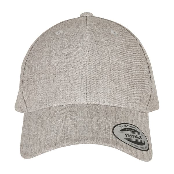 Flexfit Unisex Premium Snapback Cap One Size Heather Grey Heather Grey One Size