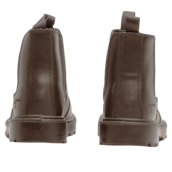 Grafters Grinder Säkerhet Tvilling Gusset Läderhandlare Stövlar 4 Brown 4 UK