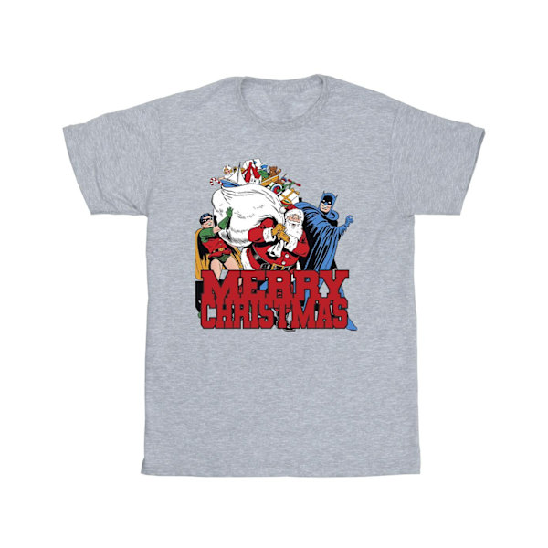 DC Comics Batman Merry Christmas Comic T-shirt 5XL Sports Sports Grey 5XL
