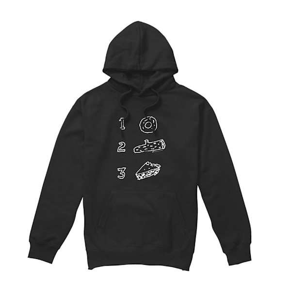 Twin Peaks Herr Pie Log Donut Hoodie M Svart Black M