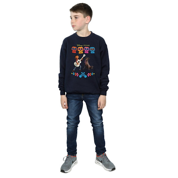 Disney Pojkar Coco Miguel Logo Sweatshirt 7-8 År Marinblå Navy Blue 7-8 Years