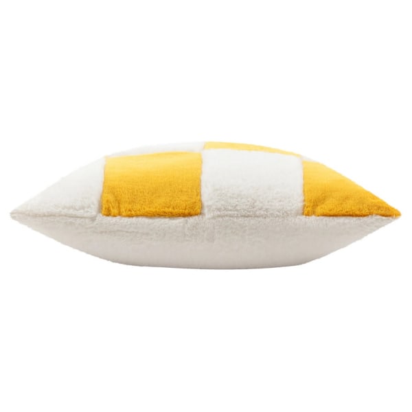 Heya Home Cozee Faux Fur Rutig Kuddeöverdrag 50cm x 50cm Gul Yellow 50cm x 50cm
