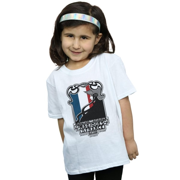 Fantastic Beasts Girls Magiques De La France T-shirt i bomull 9-1 White 9-11 Years