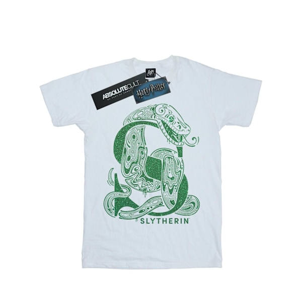 Harry Potter flickor Slytherin glitter bomull T-shirt 5-6 år W White 5-6 Years