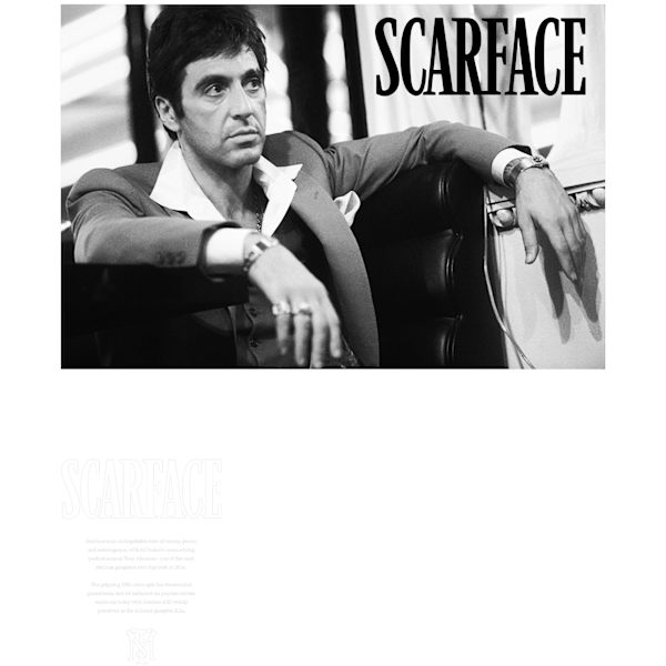 Scarface Unisex Svartvit Foto T-shirt M Svart Black M