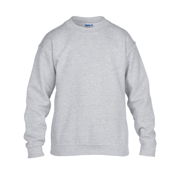 Gildan Barn/Barn Tung Blandad Crew Neck Sweatshirt 9-11 År Sports Grey Sports Grey 9-11 Years