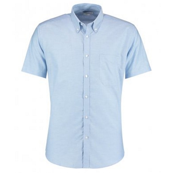 Kustom Kit herrskjorta med kort ärm och smal passform 15 ljusblå Light Blue 15