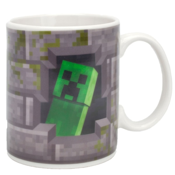 Minecraft Creeper Värmeförändrande Mugg One Size Grå/Grön Grey/Green One Size