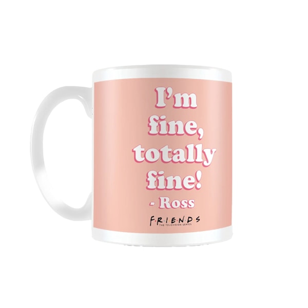Friends Ross Quote Mug En Storlek Vit/Persika White/Peach One Size
