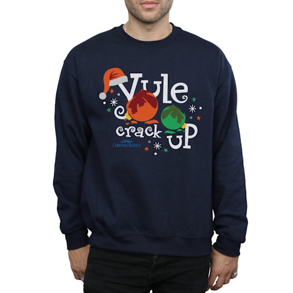 National Lampoon's Christmas Vacation Herr Yule Crack Up Sweatshirt Navy Blue S