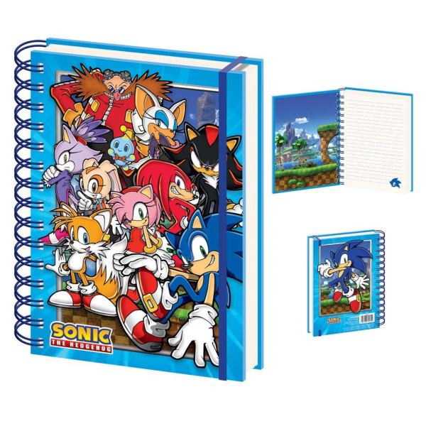 Sonic The Hedgehog Green Hill Zone Gang A5 Wirebound Notebook O Multicoloured One Size