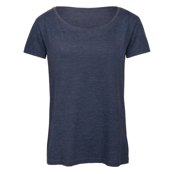 B&C Dam/Dam Favorit Triblend T-shirt i bomull XS Heather Heather Navy XS