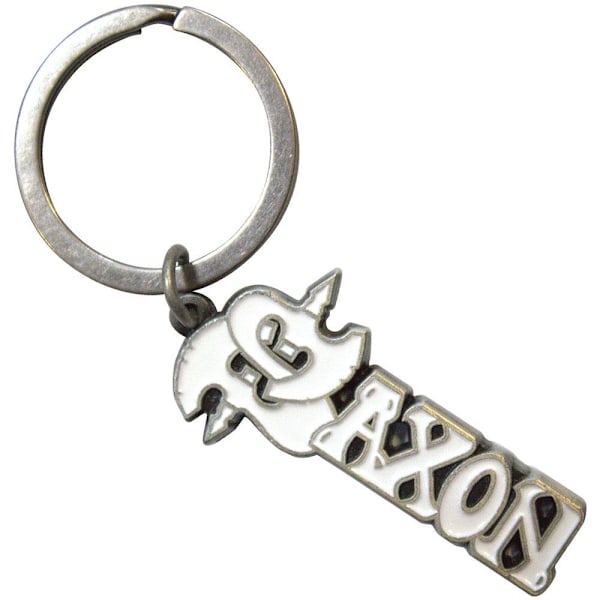 Saxon Logonyckelring Storlek: One Size Vit/Silver White/Silver One Size