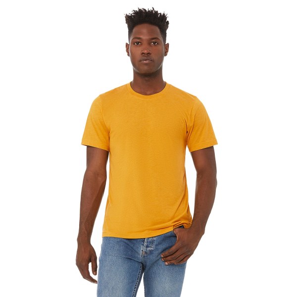 Canvas Herr Triblend T-shirt med rund hals Enkel kortärmad T-shirt 2XL M Mustard Triblend 2XL