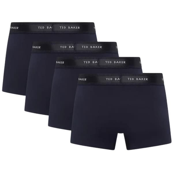 Ted Baker Herr Enfärgade Boxershorts (4-pack) M Marinblå Navy M