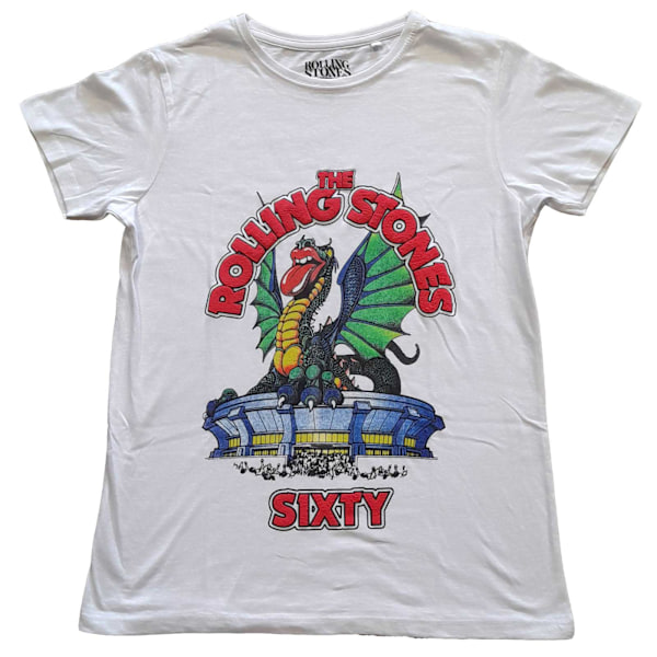 The Rolling Stones Dam/Damer Sixty Stadium Dragon Bomull T- White 3XL