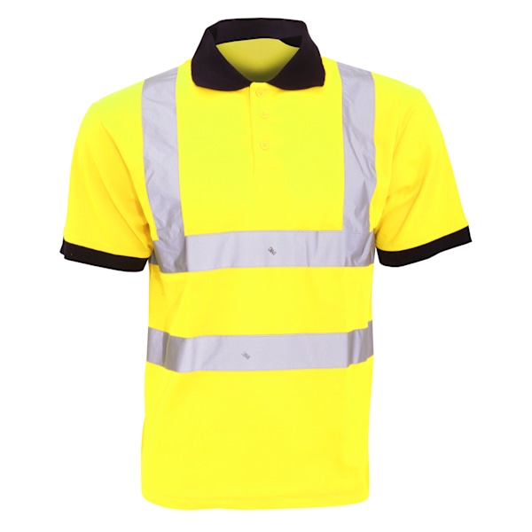 Yoko Hi-Vis kortärmad poloskjorta / Herrarbetskläder (2-pack) Hi-Vis Yellow L