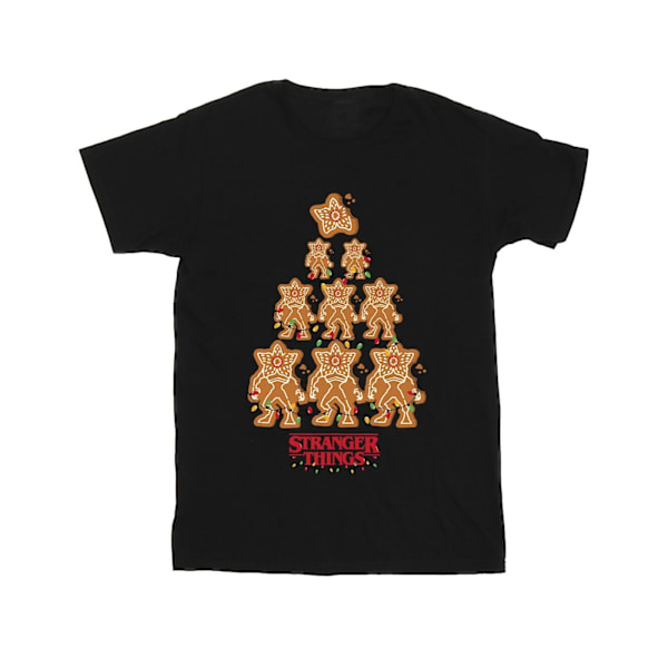 Netflix Girls Stranger Things Gingerbread Bomull T-shirt 12-13 Black 12-13 Years