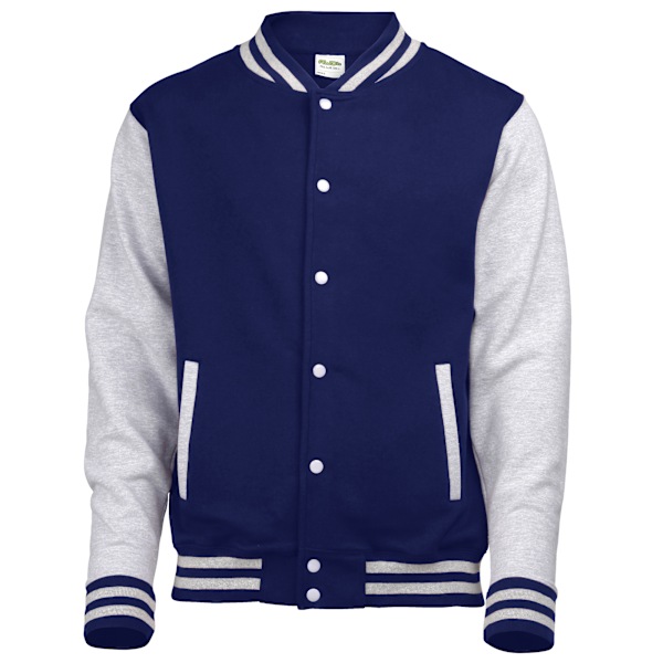 Awdis Unisex Varsity Jacka XXL Oxford Navy / Heather Grey Oxford Navy / Heather Grey XXL