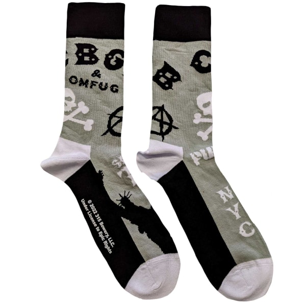 CBGB Unisex Adult Logo Socks 7 UK-11 UK Svart/Grå/Vit Black/Grey/White 7 UK-11 UK