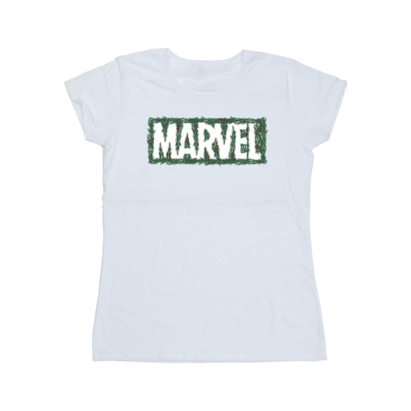 Marvel Dam/Kvinnor Holly Logo Bomull T-shirt L Vit White L