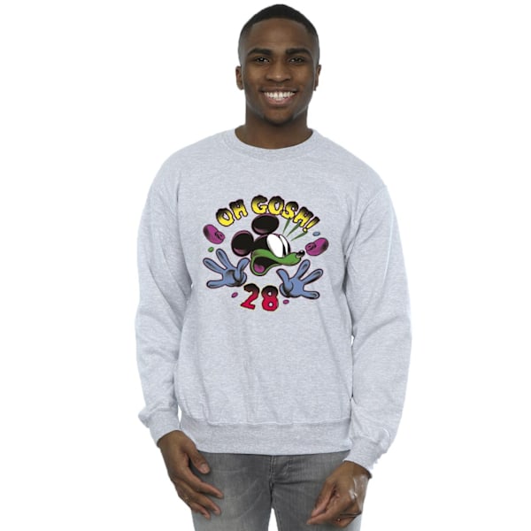 Disney Mens Mickey Mouse Oh Gosh Pop Art Sweatshirt XL Sports G Sports Grey XL